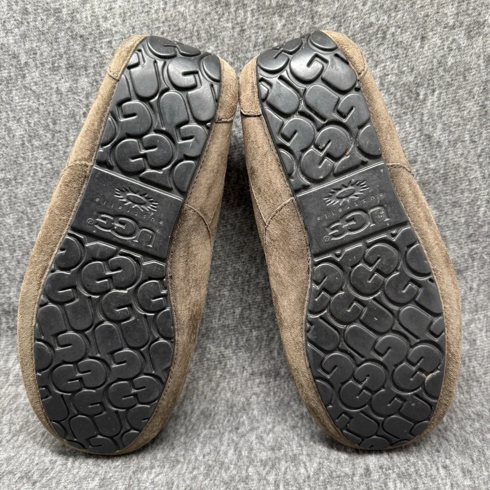 UGG Australia Ascot Genuine Shearling Suede Slippers Mens Size 11 Chocolate 5775